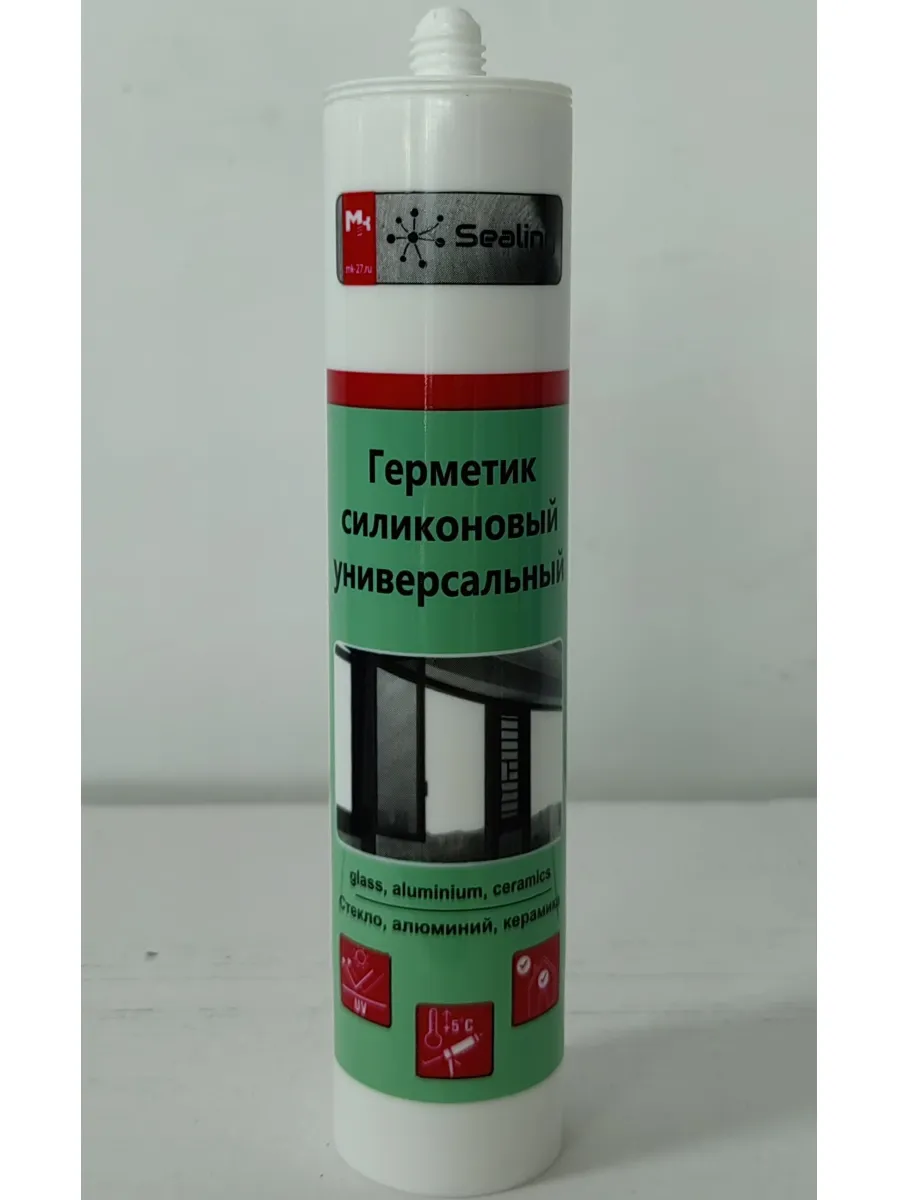 Герметик силиконовый прозрачный универсальный 260 мл SEALING (ч/з)