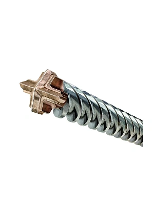Бур по бетону SDS MAX 10х800 с кобальтом 8% с пластиной и двойной резьбой (LASTING TOOLS)