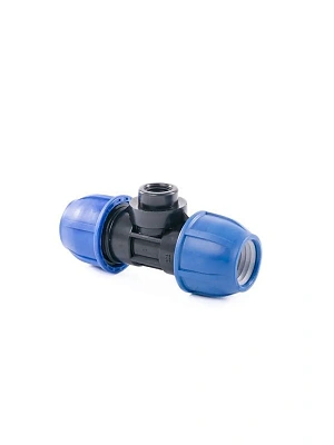 Тройник компрессионный, внутренняя резьба d 20х1/2" PN16